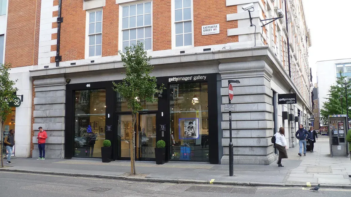 Londra'daki Getty Images ofisinin bulunduğu Eastcastle Street binası