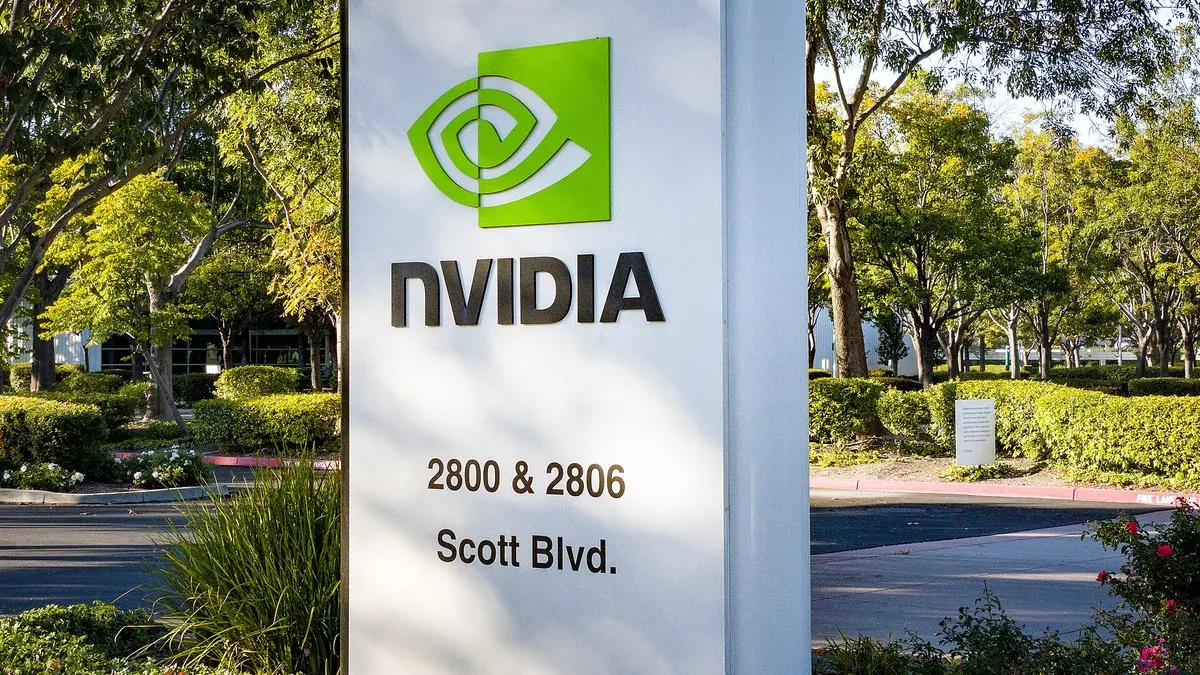 Nvidia şirket tabelası ve logosu