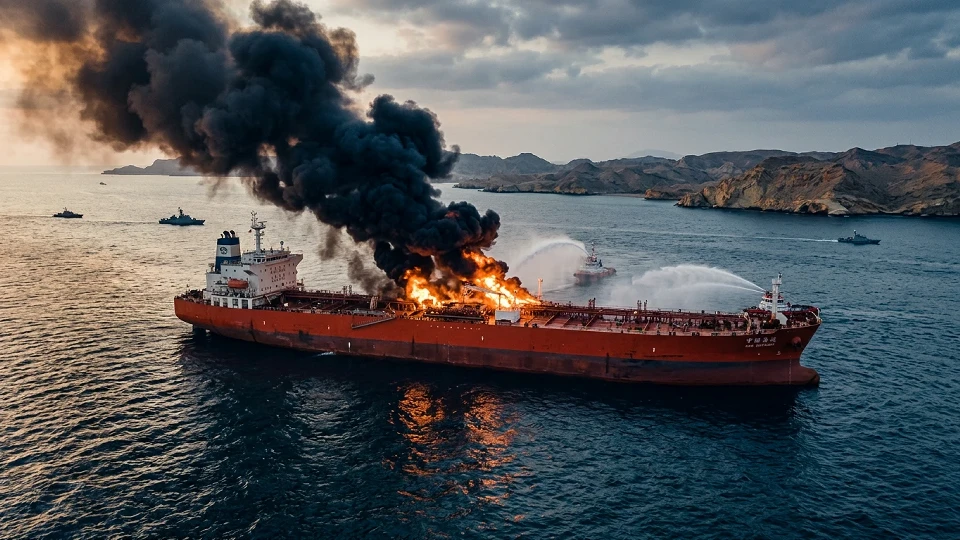 Hürmüz Boğazı’nda Saldırı: Tanker Vuruldu